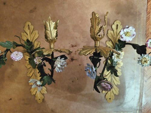 Appliken Rokoko Frankreich Louis XV um 1750 die Porzellanblüten Manufacture Royale de Vincennes