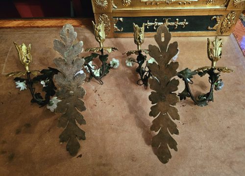 Appliken Rokoko Frankreich Louis XV um 1750 die Porzellanblüten Manufacture Royale de Vincennes