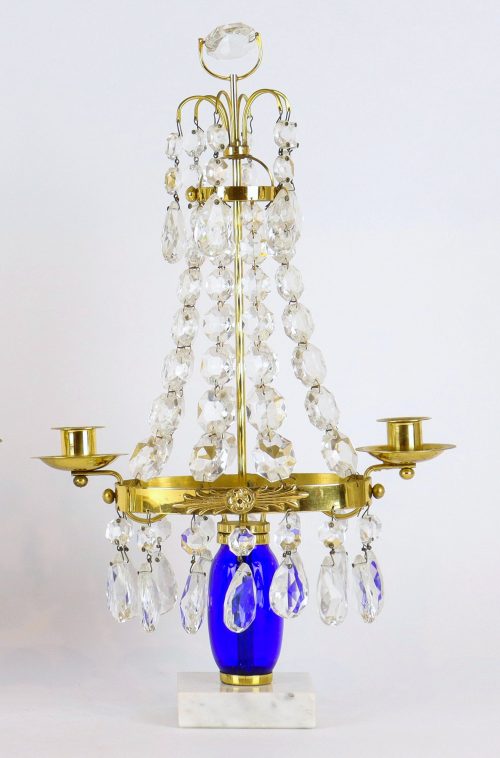 Kandelaber Paar Klassizismus Louis XVI Schweden 19.Jh. H. 40 cm