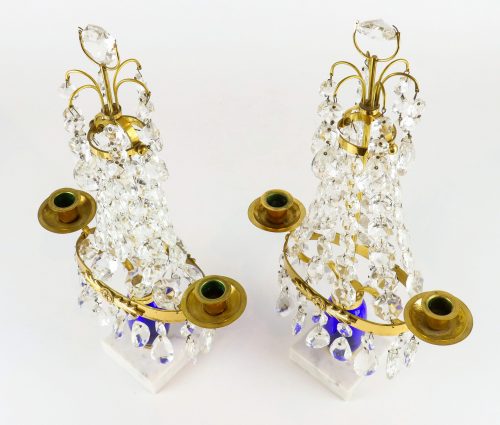 Kandelaber Paar Klassizismus Louis XVI Schweden 19.Jh. H. 40 cm