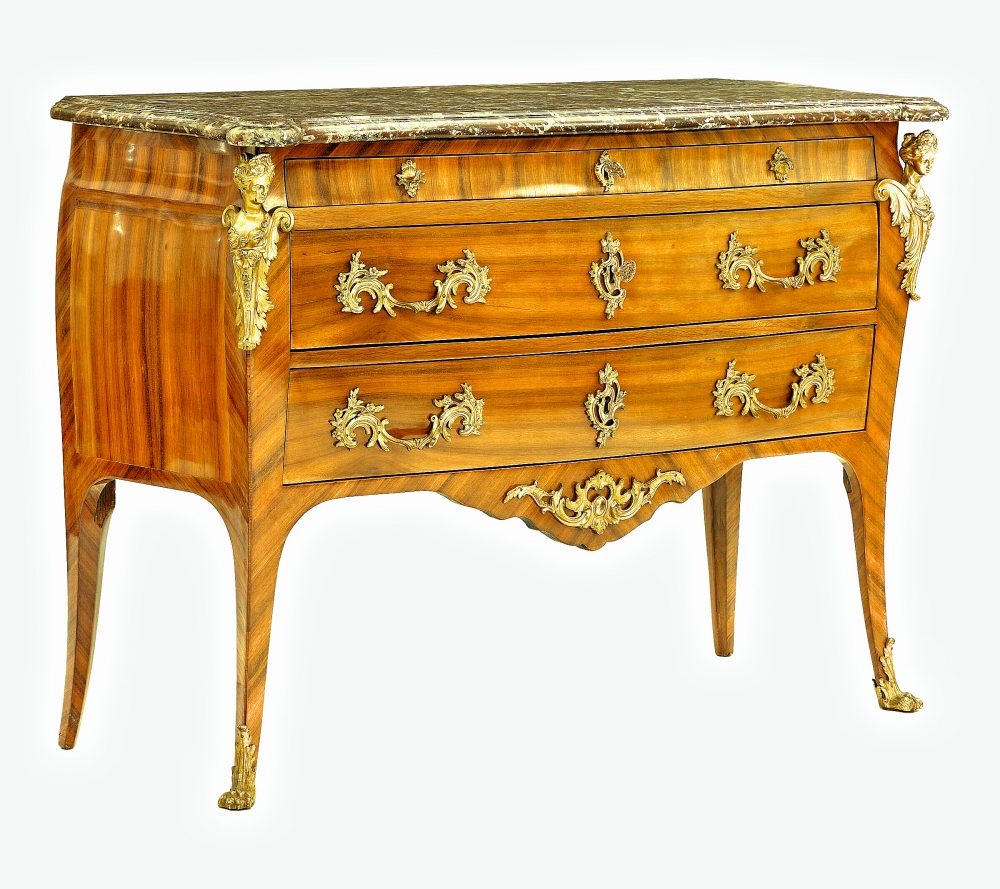 Kommode Rokoko Frankreich Louis XV Gestempelt I.DUBOIS  um 1760 Jacques Dubois 1693-1763 Maître 5. September 1742