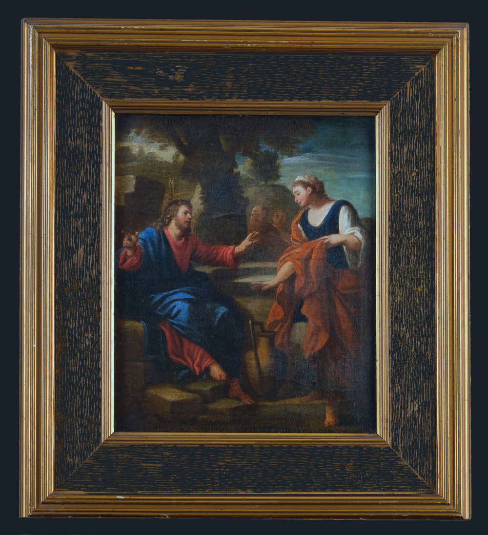 Louis Laguerre  (Versailles, 1663 – London, 1721)  "Begegnung der Samariterin Photina mit Jesus am Jakobsbrunnen"