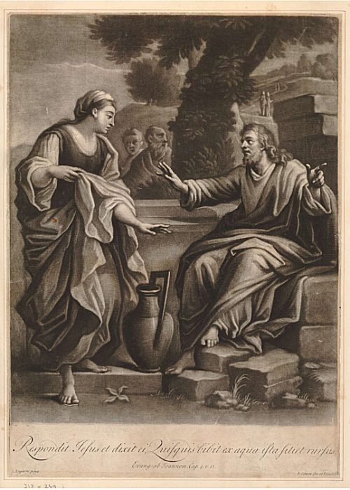 Louis Laguerre (Versailles, 1663 – London, 1721) "Begegnung der Samariterin Photina mit Jesus am Jakobsbrunnen"