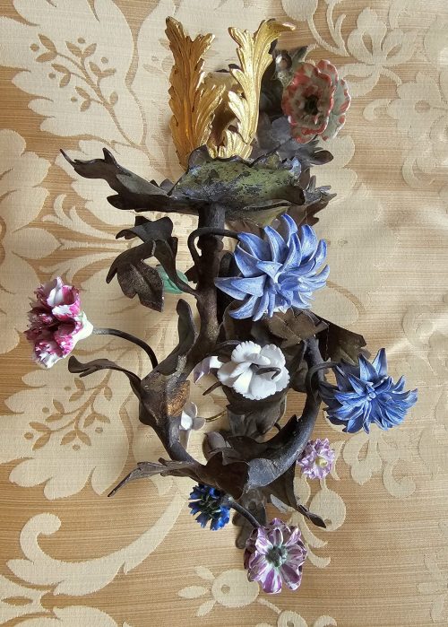 Alternative view of PAAR APPLIKEN mit  Porzellanblüten Vincennes FRANKREICH LOUIS XV Rokoko um 1750