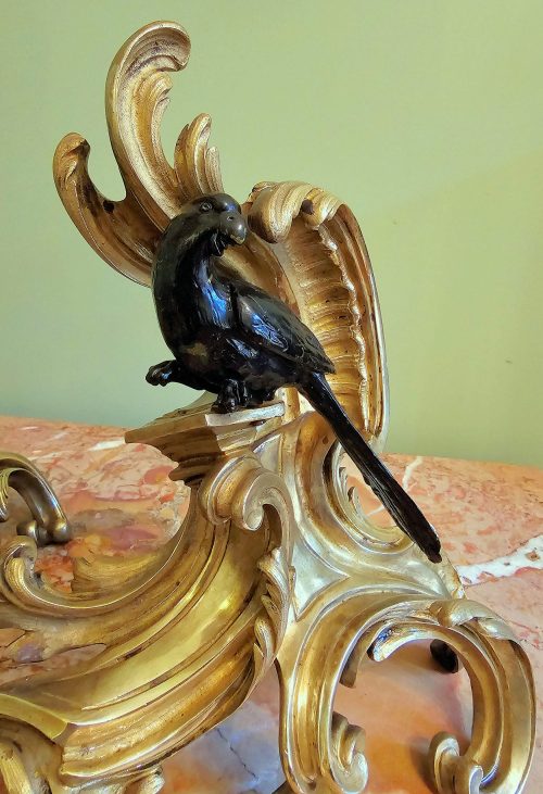 Kaminböcke Rokoko Louis XV um 1750 Frankreich Jacques Caffieri 1678-1755 H. 34 cm, L. 30 cm, T. 14 cm