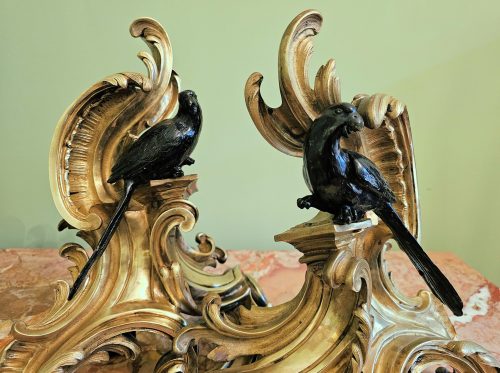 Kaminböcke Rokoko Louis XV um 1750 Frankreich Jacques Caffieri 1678-1755 H. 34 cm, L. 30 cm, T. 14 cm