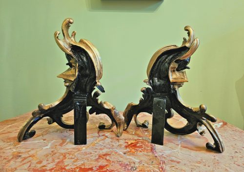 Kaminböcke Rokoko Louis XV um 1750 Frankreich Jacques Caffieri 1678-1755 H. 34 cm, L. 30 cm, T. 14 cm