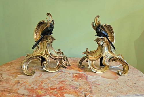 Kaminböcke Rokoko Louis XV um 1750 Frankreich Jacques Caffieri 1678-1755 H. 34 cm, L. 30 cm, T. 14 cm