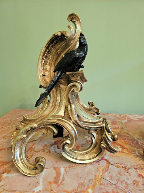 Kaminböcke Rokoko Louis XV um 1750 Frankreich Jacques Caffieri 1678-1755 H. 34 cm, L. 30 cm, T. 14 cm