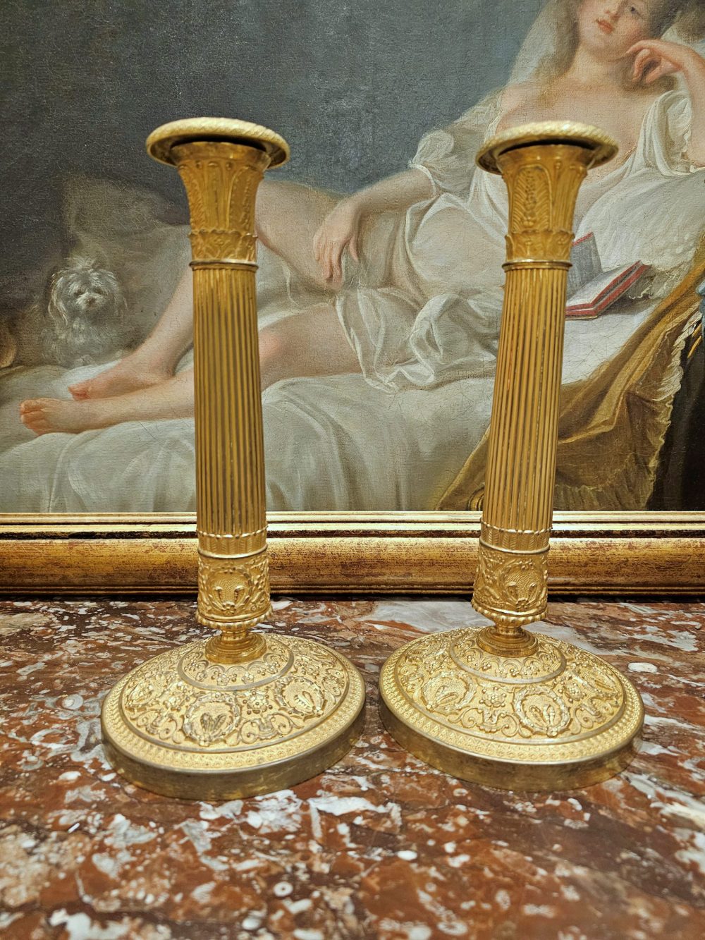 Kerzenleuchter Frankreich Empire um 1820 signiert G.F.  Gérard-Jean Galle (1788-1846)  H.27,5 cm