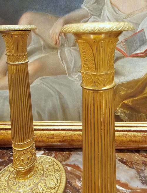 Kerzenleuchter Frankreich Empire um 1820 signiert G.F. Gérard-Jean Galle (1788-1846) H.27,5 cm