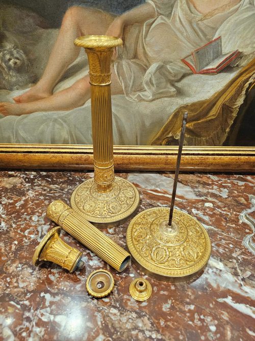 Kerzenleuchter Frankreich Empire um 1820 signiert G.F. Gérard-Jean Galle (1788-1846) H.27,5 cm