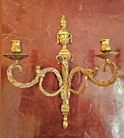 Wandlampen Klassizismus Appliken Louis XVI Schweden um 1790 H. 36 cm