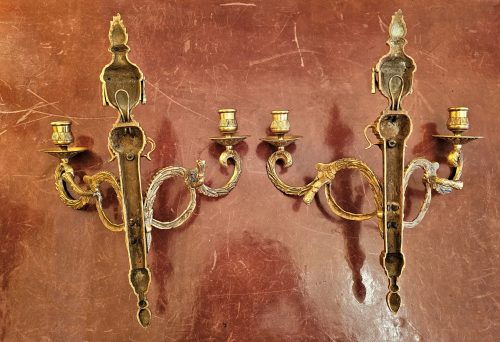 Wandlampen Klassizismus Appliken Louis XVI Schweden um 1790 H. 36 cm