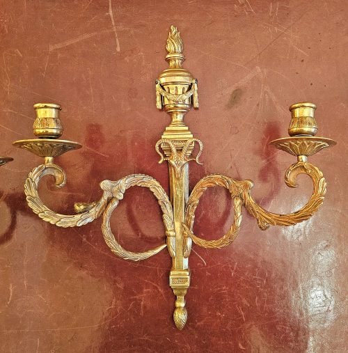 Wandlampen Klassizismus Appliken Louis XVI Schweden um 1790 H. 36 cm