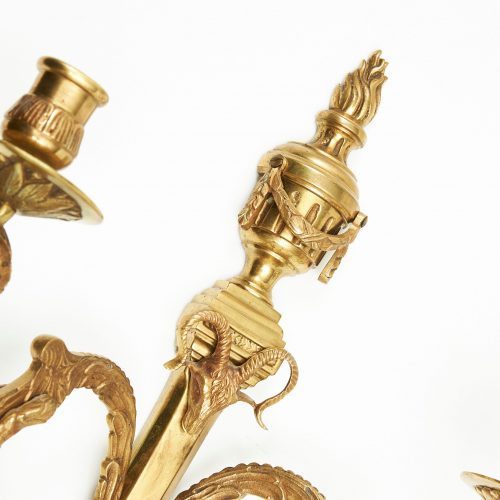 Wandlampen Klassizismus Appliken Louis XVI Schweden um 1790 H. 36 cm