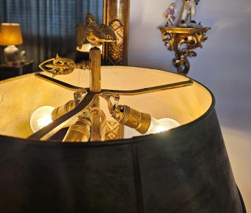 Tischlampe Schreibtischlampe Klassizismus Bouillotte Louis XVI Frankreich um 1800 H. 61 cm