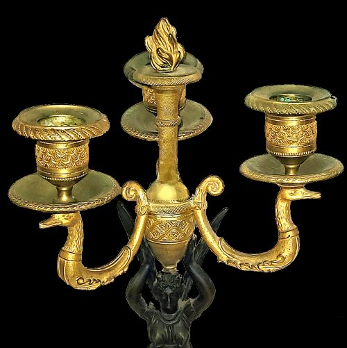 Alternative view of Kandelaber Girandolen Paar Nike Viktoria Empire Frankreich um 1810  H. 45 cm