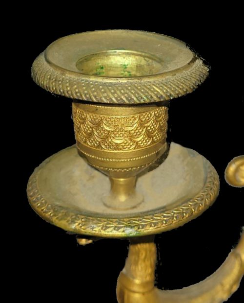 Kandelaber Girandolen Paar Nike Viktoria Empire Frankreich um 1810 H. 45 cm