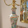 Kandelaber Frankreich 19.Jh. Napoleon III. die Vase Canton Porzellan China Qing Dynastie H. 54 cm