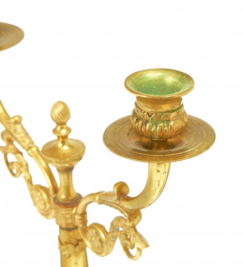 Kandelaber Kerzenständer Paar Empire Schweden um 1810 H. 44 cm, Br. 23 cm