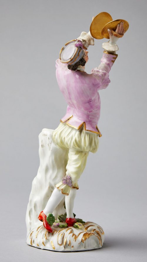 Meissen Porzellan Beckenspieler Modell von Johann Joachim Kaendler um 1750