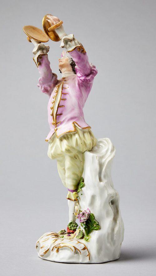 Meissen Porzellan Beckenspieler Modell von Johann Joachim Kaendler um 1750