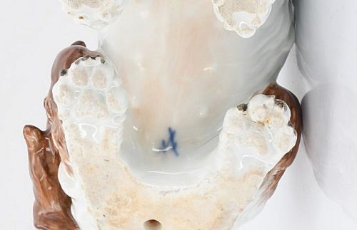 Meissen Porzellan Bologneserhund Hund Bologneser Hund Modell von Johann Joachim Kaendler um 1750 H. 15 cm