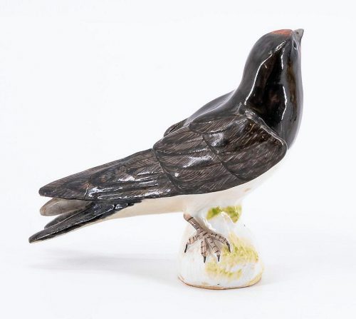 Alternative view of Meissen Porzellan Rauschschwalbe Vogel Modell von Johann Joachim Kaendler um 1750  H. 10,5 cm