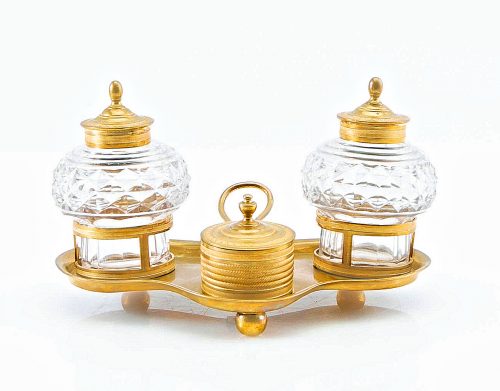 Schreibzeug Rußland Empire um 1810 H. 10 cm