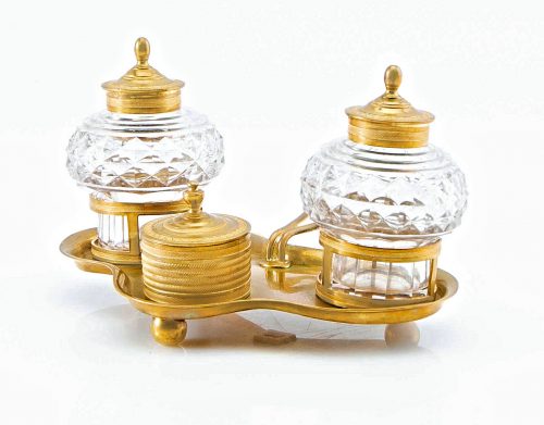 Schreibzeug Rußland Empire um 1810 H. 10 cm