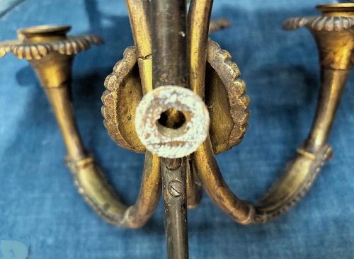 Wandlampen Empire Appliken Appliques "à la fleche" Frankreich Paris um 1810 Claude Galle 1756-1815 für das Château de Fontainebleau und das Speisezimmer des Grand Trianon Versailles