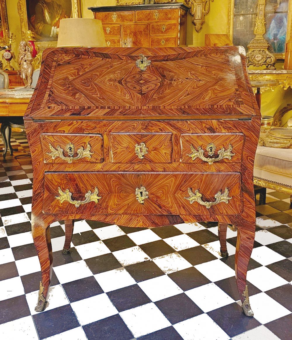 Sekretär Damensekretär Schreibtisch Louis XV Frankreich um 1750 gestempelt MIGEON  Pierre Migeon II 1701-1758