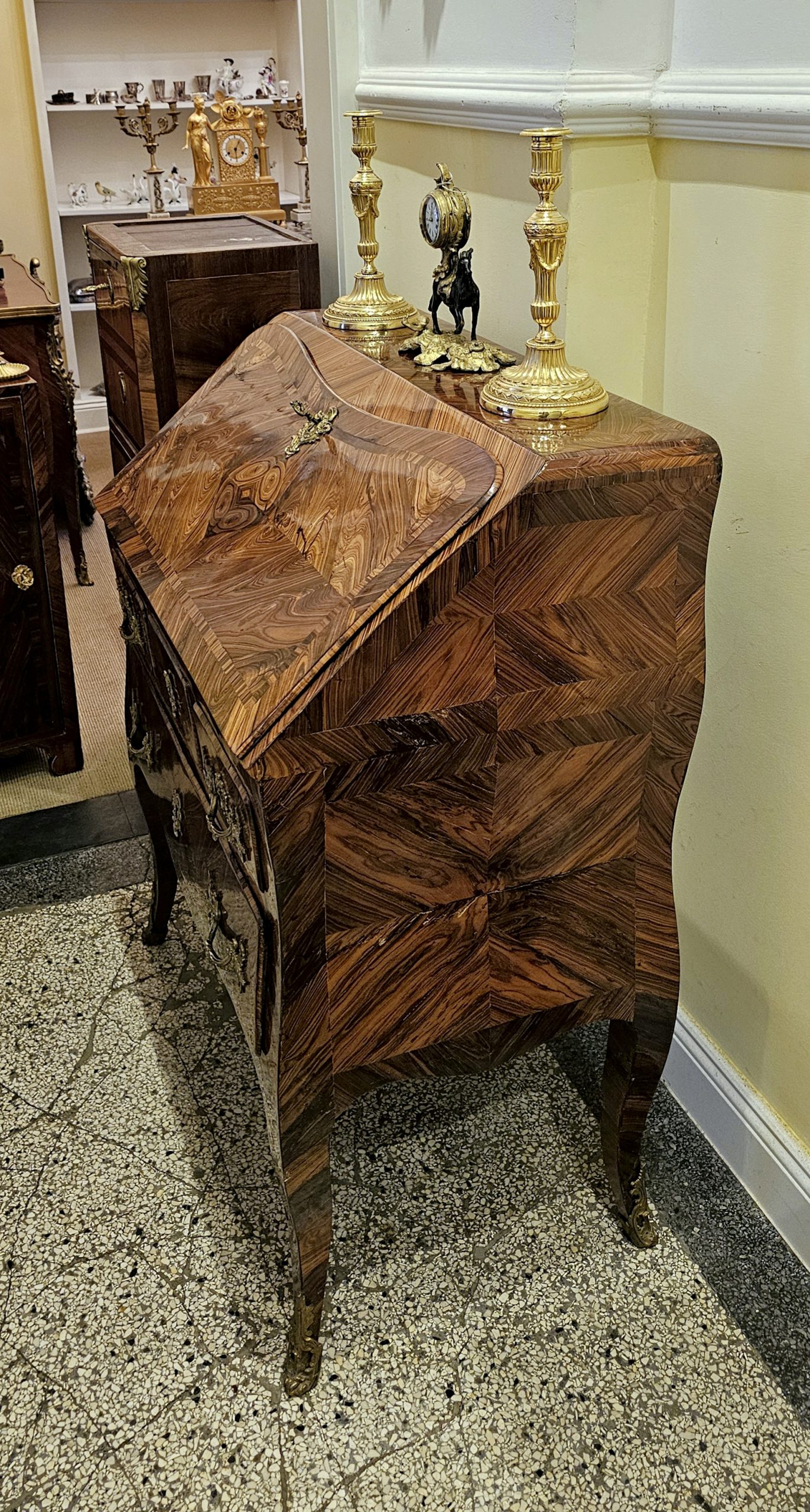 Sekretär Damensekretär Schreibtisch Louis XV Frankreich um 1750 gestempelt MIGEON Pierre Migeon II 1701-1758 – Bild 12