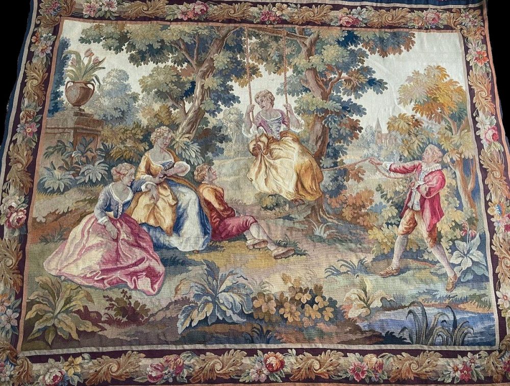 Tapisserie Wandteppich Frankreich Aubusson 18.Jh.  180 cm x 210 cm