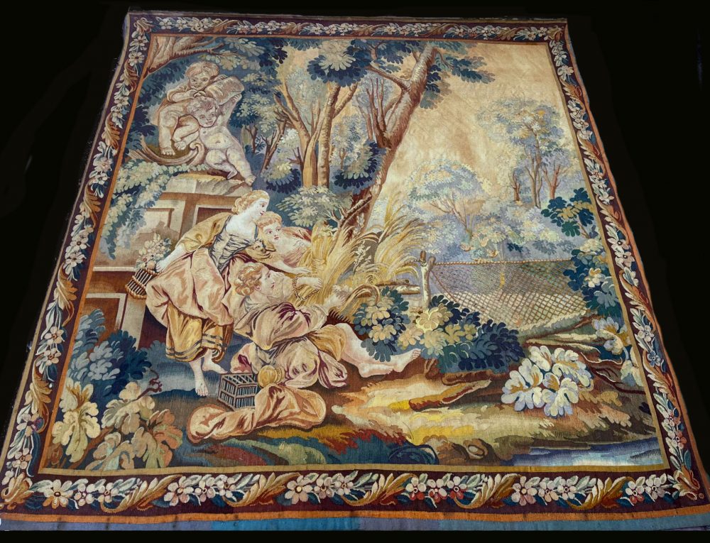 Tapisserie Barock Rokoko Frankreich Aubusson 18.Jh.  195 x 190 cm