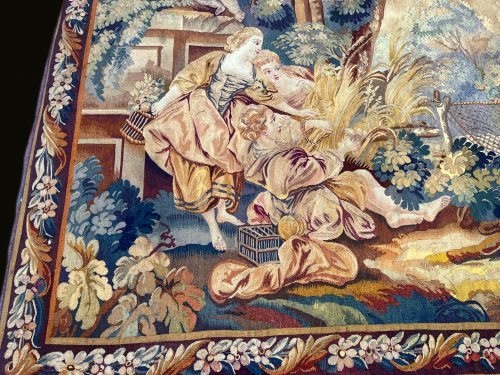 Tapisserie Barock Rokoko Frankreich Aubusson 18.Jh. 195 x 190 cm
