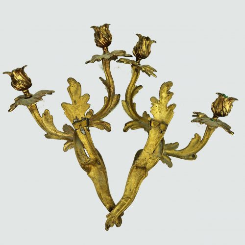 Appliken Wandlampen Rokoko Frankreich Louis XV 19.Jh. H. 39 cm
