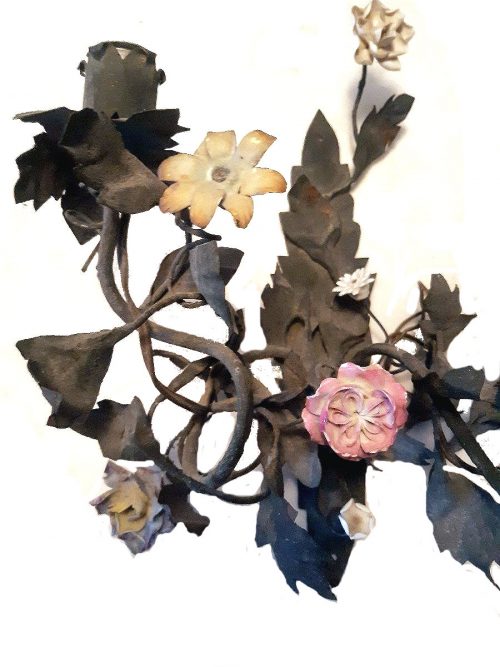 Alternative view of Wandlampen Appliken Rokoko Frankreich Louis XV um 1760  Porzellanblüten  H. 30 cm