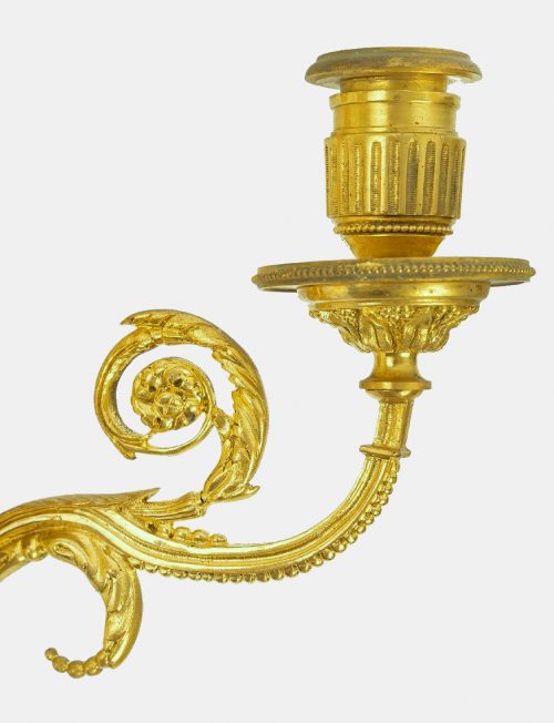 Appliken Wandlampen Klassizismus Frankreich Louis XVI Directoire um 1790 H. 36 cm, Br. 26 cm, T. 14 cm