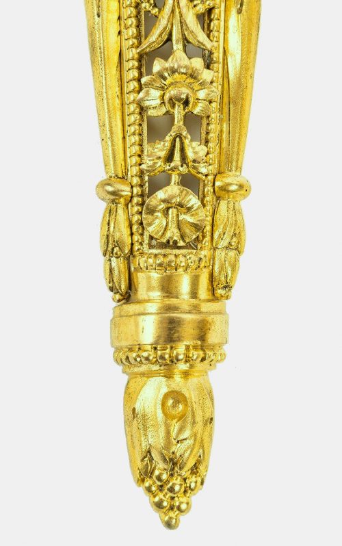 Appliken Wandlampen Klassizismus Frankreich Louis XVI Directoire um 1790 H. 36 cm, Br. 26 cm, T. 14 cm