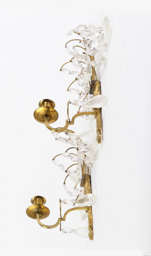 Wandlampen Appliken Klassizismus Louis XVI Schweden 19.Jh. H. 30 cm, Br. 20 cm