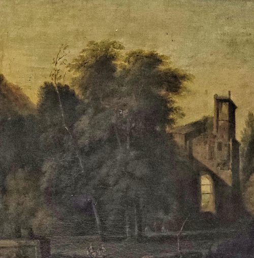 Jan van Huijsum (Huysum) 1682-1742 attr. Flußlandschaft mit Figurenstaffage