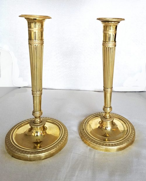 Kerzenständer Paar Empire Frankreich Um 1810 H. 27,5 cm