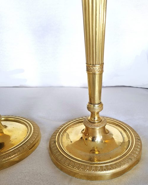 Kerzenständer Paar Empire Frankreich Um 1810 H. 27,5 cm