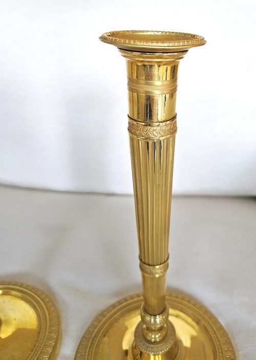 Kerzenständer Paar Empire Frankreich Um 1810 H. 27,5 cm