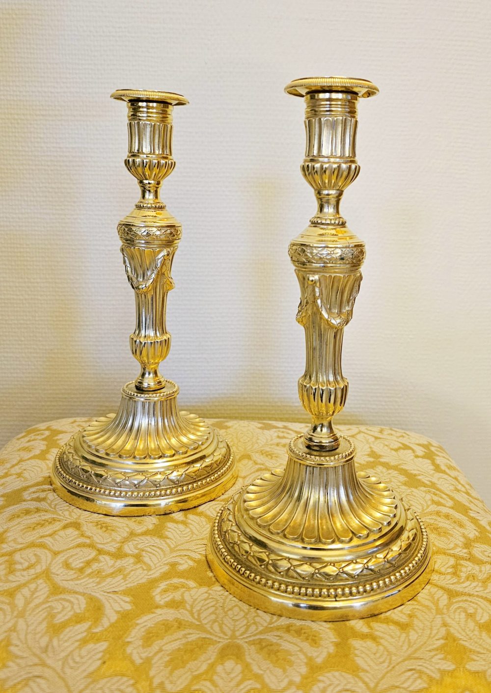 Kerzenständer Paar Klassizismus Louis XVI Frankreich um 1790   H. 27,5 cm