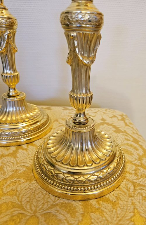Kerzenständer Paar Klassizismus Louis XVI Frankreich um 1790 H. 27,5 cm