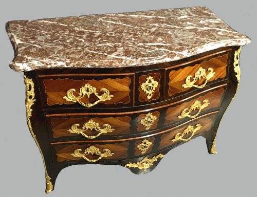 Kommode Rokoko Frankreich Louis XV Barock um 1760 gestempelt P ROUSSEL PIERRE ROUSSEL 1732-1782 Maître 21.August 1745