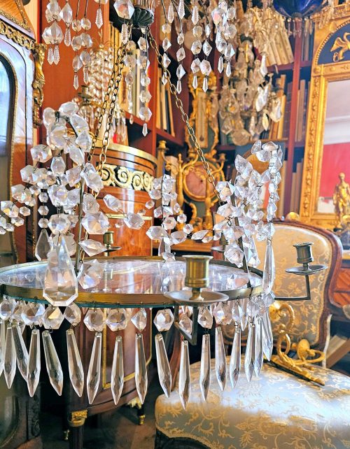 Kristalllüster Lüster Kronleuchter Klassizismus Schweden Louis XVI 19.Jh. H. 59 cm, D. 57,5 cm